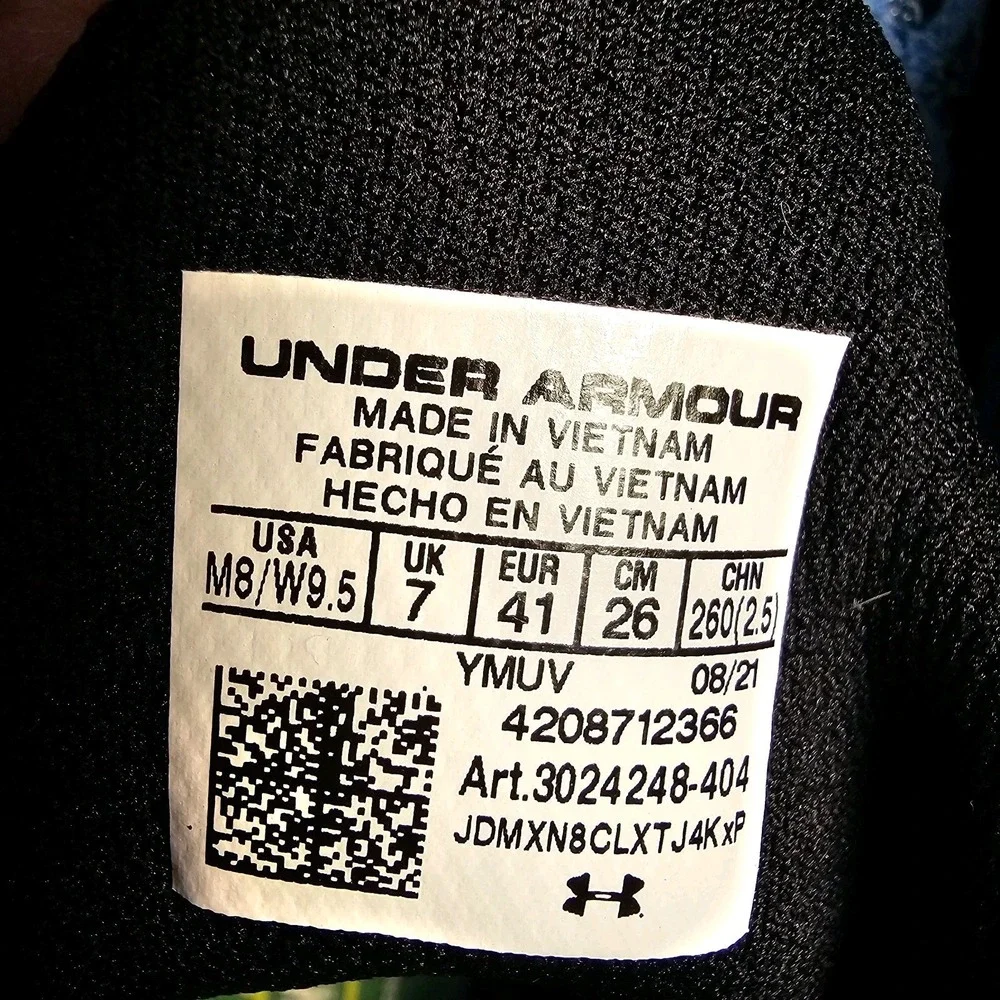 M 8 W 9.5 Under Armour Curry Flow Cookie Monster Sesame Street Sneaker Shoes EUC